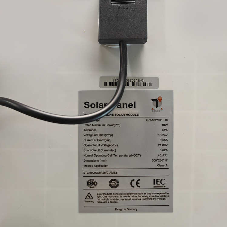 پنل خورشیدی تیسو مدل TM10W-18V ظرفیت 10 وات