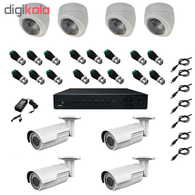 پک سیستم امنیتی نظارتی دوربین مداربسته SX8008A