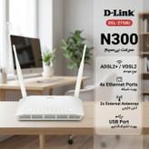 مودم روتر ADSL2 Plus بیسیم N300 دی-لینک مدل DSL-2750U