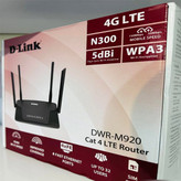 مودم روتر بیسیم 4G LTE دی-لینک مدل DWR-M920 با پشتیبانی از سیمکارت 3G/4G، سرعت تا 150 مگابیت بر ثانیه، پوشش کامل منزل با 4 آنتن خارجی، اتصال همزمان تا 32 کاربر و پورتهای LAN و WAN RJ-45