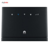 مودمروتر بی سیم 4G LTE Cat4 خانگی هوآوی مدل LTE CPE B315، نصب سیمکارت، سرعت دانلود تا 150 مگابیت بر ثانیه و آپلود تا 50 مگابیت بر ثانیه، اتصال همزمان 32 کاربر، دارای 3 پورت LAN و 1 پورت WAN/LAN، پورت USB و RJ-11 تلفن، امکان نصب 2 آنتن با کانکتور SMA