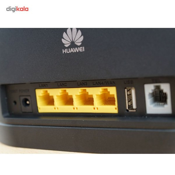 مودمروتر بی سیم 4G LTE Cat4 خانگی هوآوی مدل LTE CPE B315، نصب سیمکارت، سرعت دانلود تا 150 مگابیت بر ثانیه و آپلود تا 50 مگابیت بر ثانیه، اتصال همزمان 32 کاربر، دارای 3 پورت LAN و 1 پورت WAN/LAN، پورت USB و RJ-11 تلفن، امکان نصب 2 آنتن با کانکتور SMA